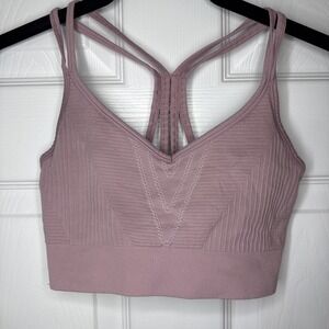 Mauve Athleisure Crop Sports Bra